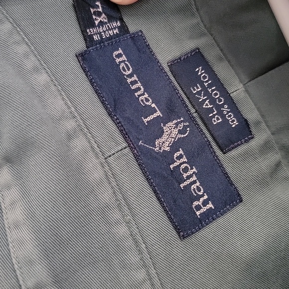 Ralph Lauren Men's Shirt XL Green Denim Cotton Button Down - Picture 3 of 4